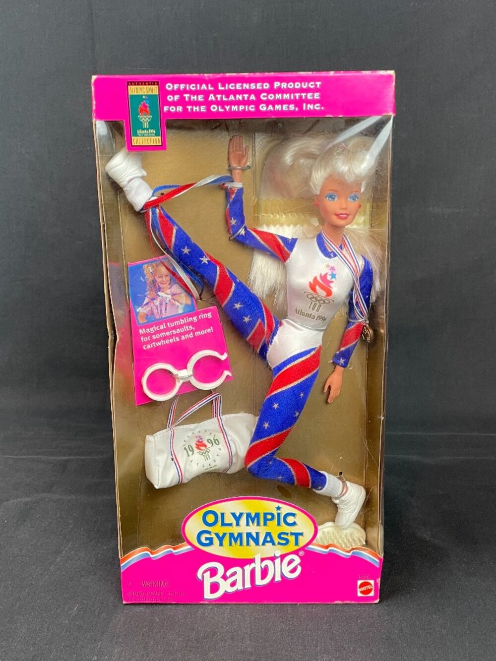 1995 Mattel Olympic Gymnast Barbie Doll Atlanta Games Special Edition